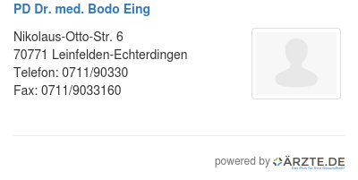 Pd dr med bodo eing