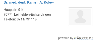Dr med dent kamen a kolew