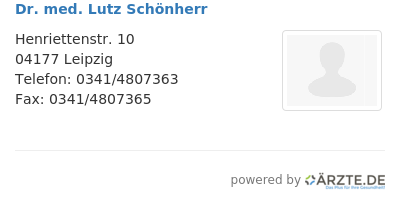 Dr med lutz schoenherr