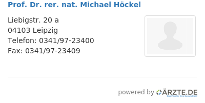 Prof dr rer nat michael hoeckel
