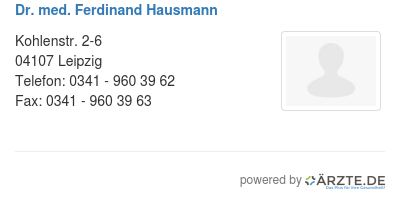 Dr ferdinand hausmann