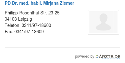 Pd dr med habil mirjana ziemer