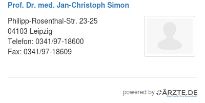 Prof dr med jan christoph simon