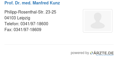 Prof dr med manfred kunz