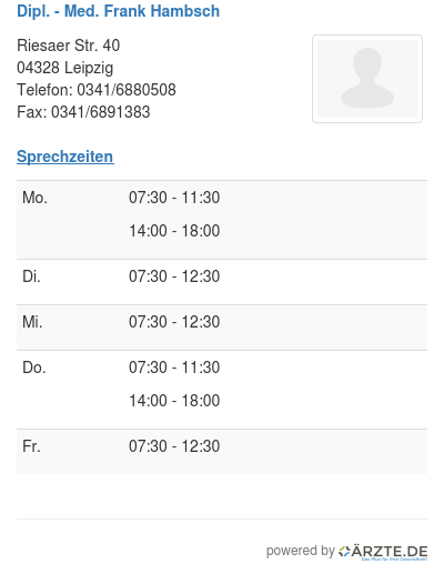 Dipl med frank hambsch