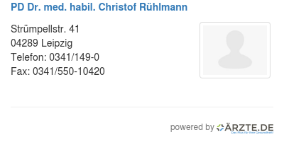 Pd dr med habil christof ruehlmann