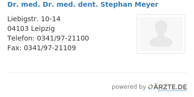 Dr med dr med dent stephan meyer