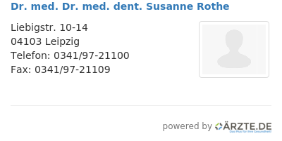 Dr med dr med dent susanne rothe