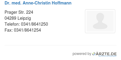 Dr med anne christin hoffmann