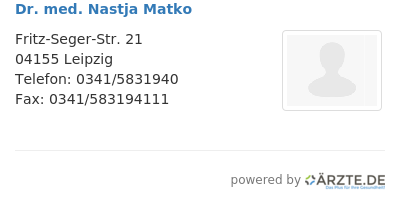 Dr med nastja matko