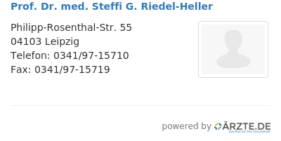 Prof dr med steffi g riedel heller