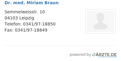 Dr med miriam braun