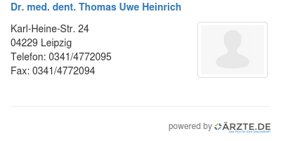 Dr med dent thomas uwe heinrich