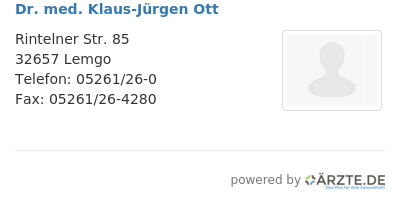 Dr med klaus juergen ott