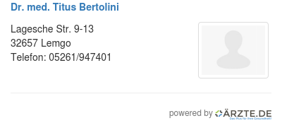 Dr med titus bertolini 587428