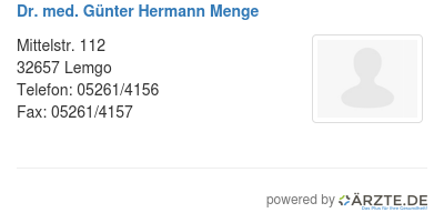 Dr med guenter hermann menge