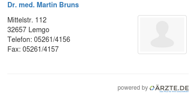 Dr med martin bruns