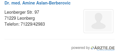 Dr med amine aslan berberovic 599413