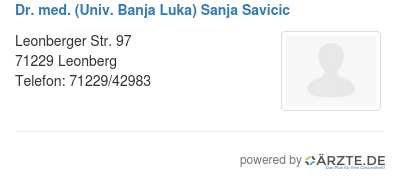 Dr med univ banja luka sanja savicic 599440