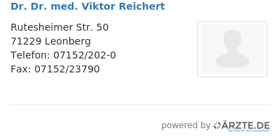 Dr dr med viktor reichert 663981