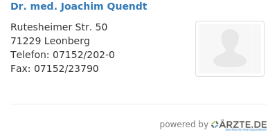 Dr med joachim quendt