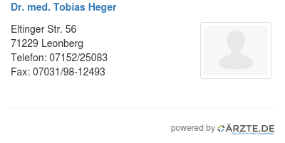 Dr med tobias heger