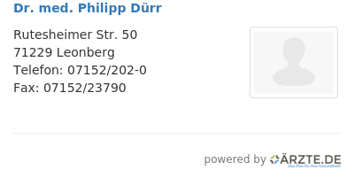Dr med philipp duerr