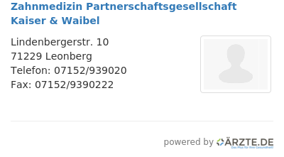 Zahnmedizin partnerschaftsgesellschaft kaiser waibel