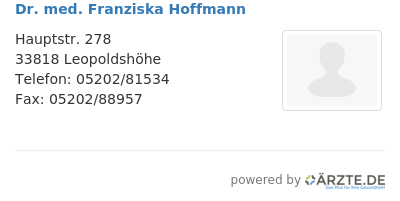 Dr med franziska hoffmann 647722