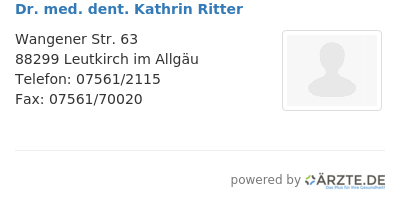 Dr med dent kathrin ritter
