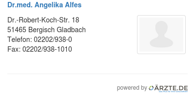 Dr med angelika alfes