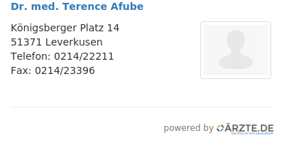 Dr med terence afube 648316