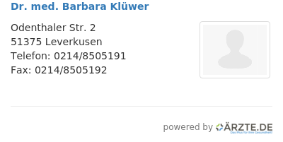 Dr med barbara kluewer