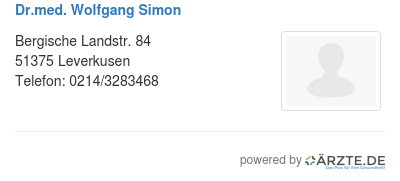 Dr med wolfgang simon