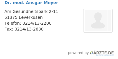 Dr med ansgar meyer