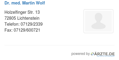 Dr med martin wolf 551488