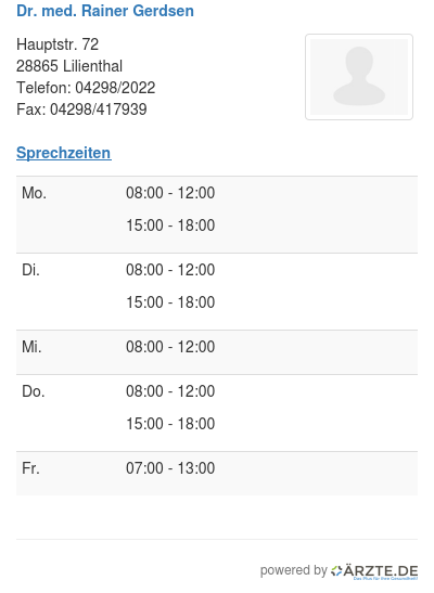 Dr med rainer gerdsen