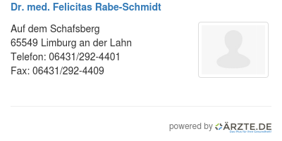 Dr med felicitas rabe schmidt