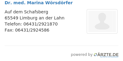 Dr med marina woersdoerfer