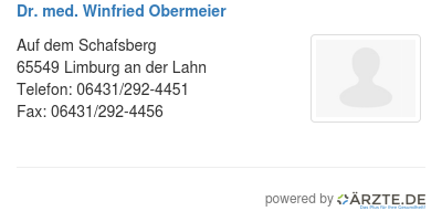 Dr med winfried obermeier