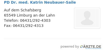 Pd dr med katrin neubauer saile