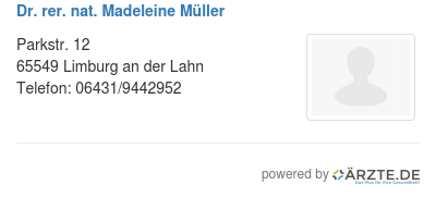 Dr rer nat madeleine mueller