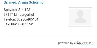 Dr med armin schoernig