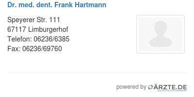 Dr med dent frank hartmann