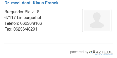 Dr med dent klaus franek