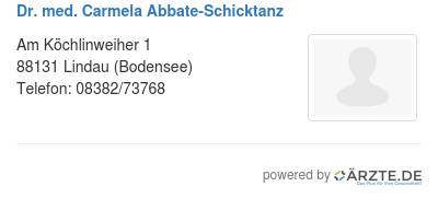 Dr med carmela abbate schicktanz