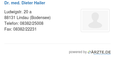 Dr med dieter hailer