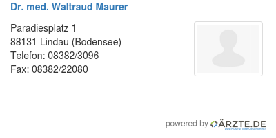 Dr med waltraud maurer