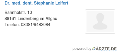 Dr med dent stephanie leifert 280595