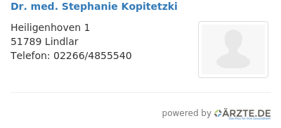 Dr med stephanie kopitetzki